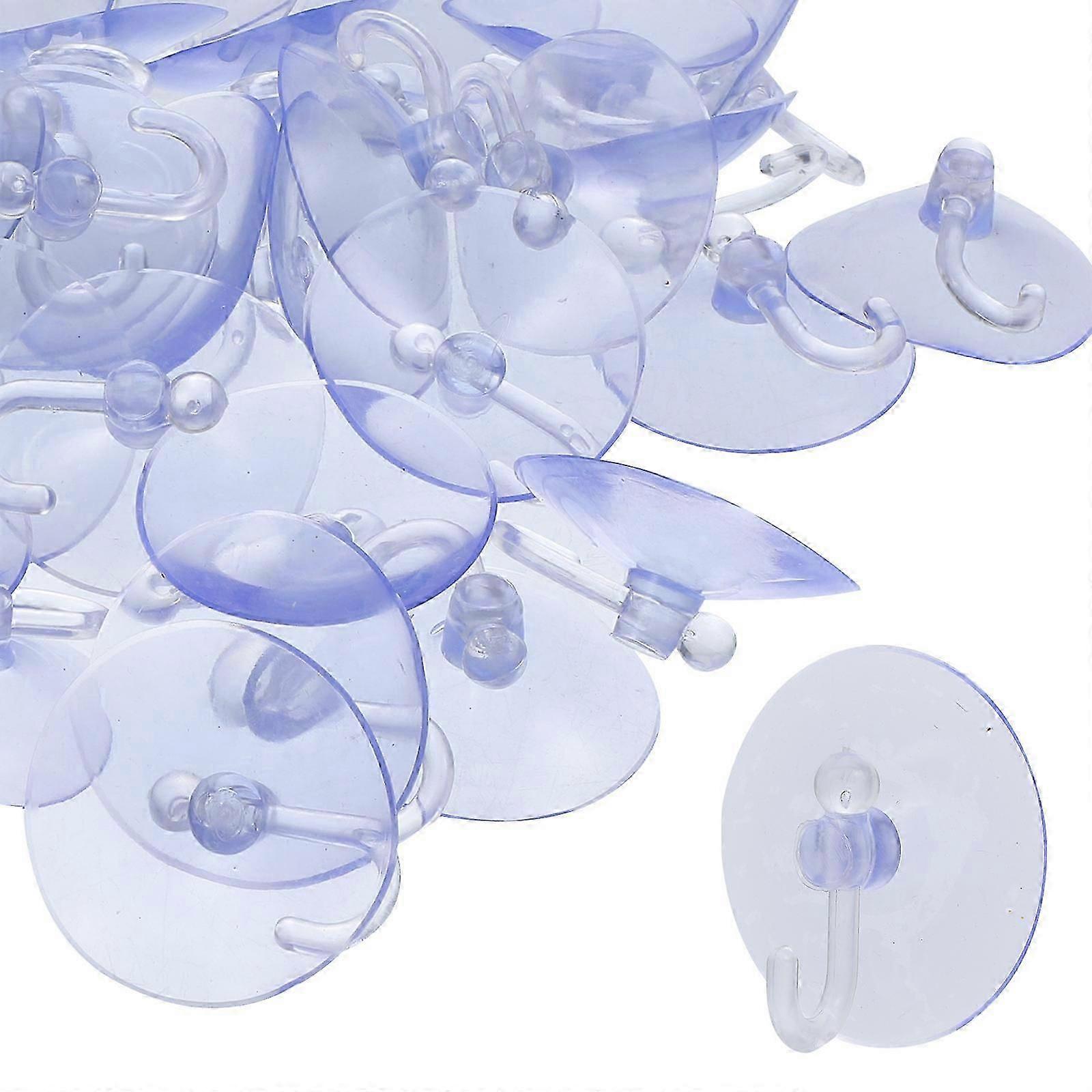 Transparent Plastic Suction Cup Hooks for Storage, 40Pcs Pack