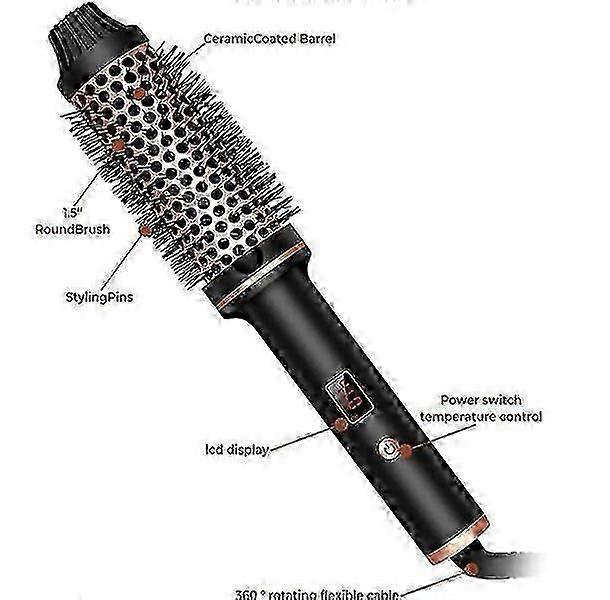 Ceramic hot comb, dual voltage design, 3-in-1 multi-function
