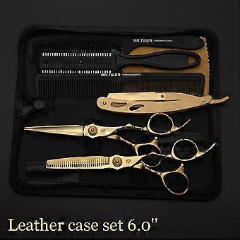 Japan Hair Scissors 5.5 6.0 Professional Hairdressing Scissors Thinning Barber Scissor Set Hair Cutting Scissor Hair Salon Shear