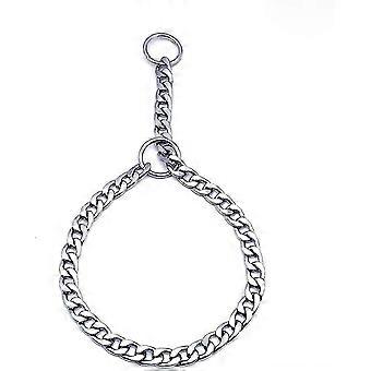 Solid Iron Dog Collar Metal Chain Adjustable Large Dog Pet Training Collar,3mm*55cm