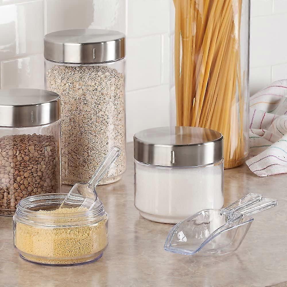 Large Plastic Measuring Scoops For Baking,kitchen,1/3 Cup,4pcs,clear