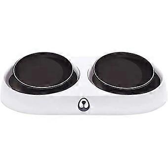 Cat Bowl, Double Cat Bowls With Raised Support, Non-slip Protective Neck Pet Food Bowl
