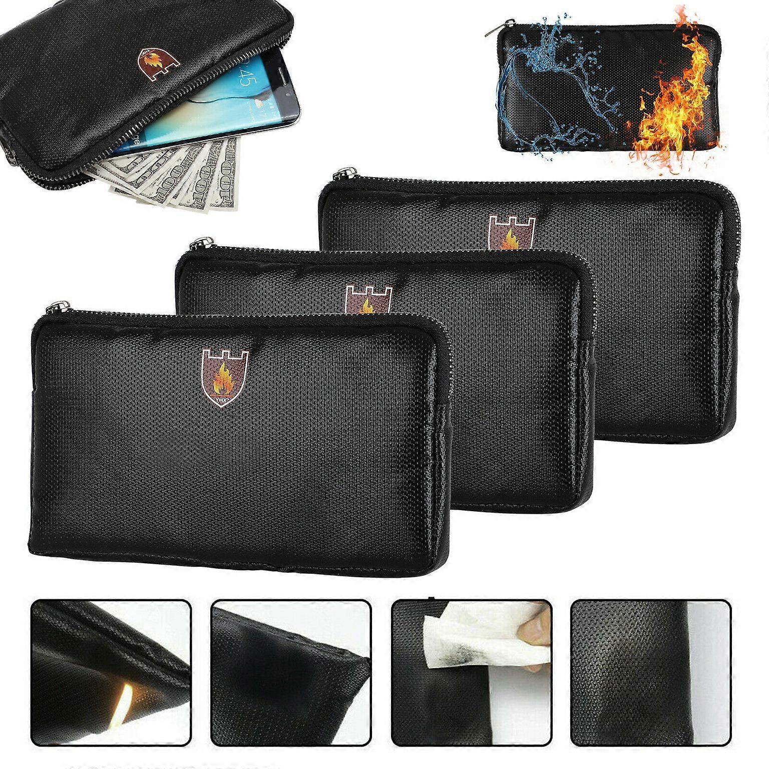Fireproof Safe Document Bag Case - Water & Fire Resistant Storage for Documents, Valuables & Electronics