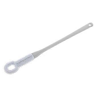 Soft Silicone Foot Brush for Shower - Toe Cleaner and Dead Skin Remover - Long Handle Foot Scrubber for Elderly Blue