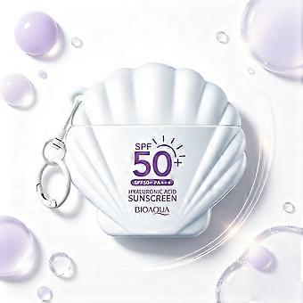 SPF50 Broad Spectrum Isolation Cream, UVA & UVB Protection, 60G Portable Shell Sun Lotion, Lightweight Refreshing Hydrating Daily Face Care
