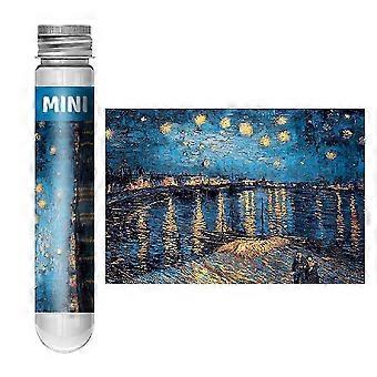 Mini-Van-Gogh-Kunstpuzzle im kompakten Reagenzglas (15 x 10 cm) – Reisespiel für unterwegs