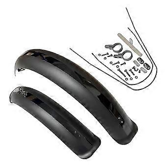 Bike Mudguard Front Rear Set Components compatible with Mountain Bike Traveling Outdoor Black