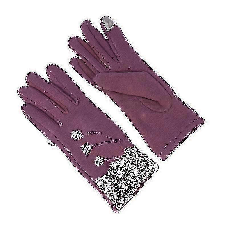 Women's Touch Screen Winter Gloves, Purple