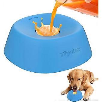 Yipetor Slow Feeder Dog Bowls for Liquid Treat, Anti-SlipEntertained Ball-in Bone Broth Dog Lick Bowl, 3/4 Cup Yogurt Pup Lick Toy for Large Medium Sm
