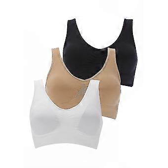 Sports Bra, 3-Pack Seamless Supportive Comfort Fit
