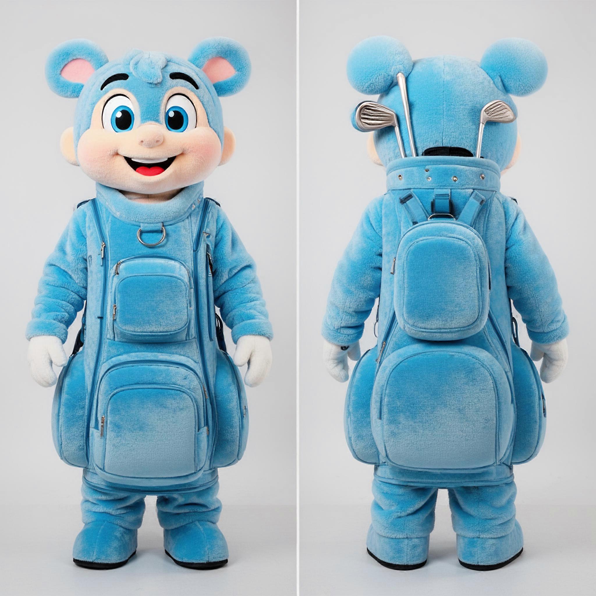 MASTICOT Sky Blue Padded Golf Bag Mascot