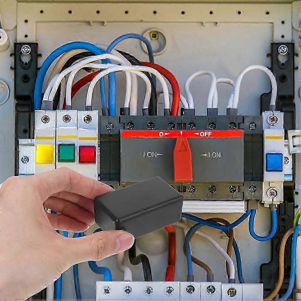 Black ABS Electrical Enclosure Box compatible with Installing Small Projects Weatherproof and Durable