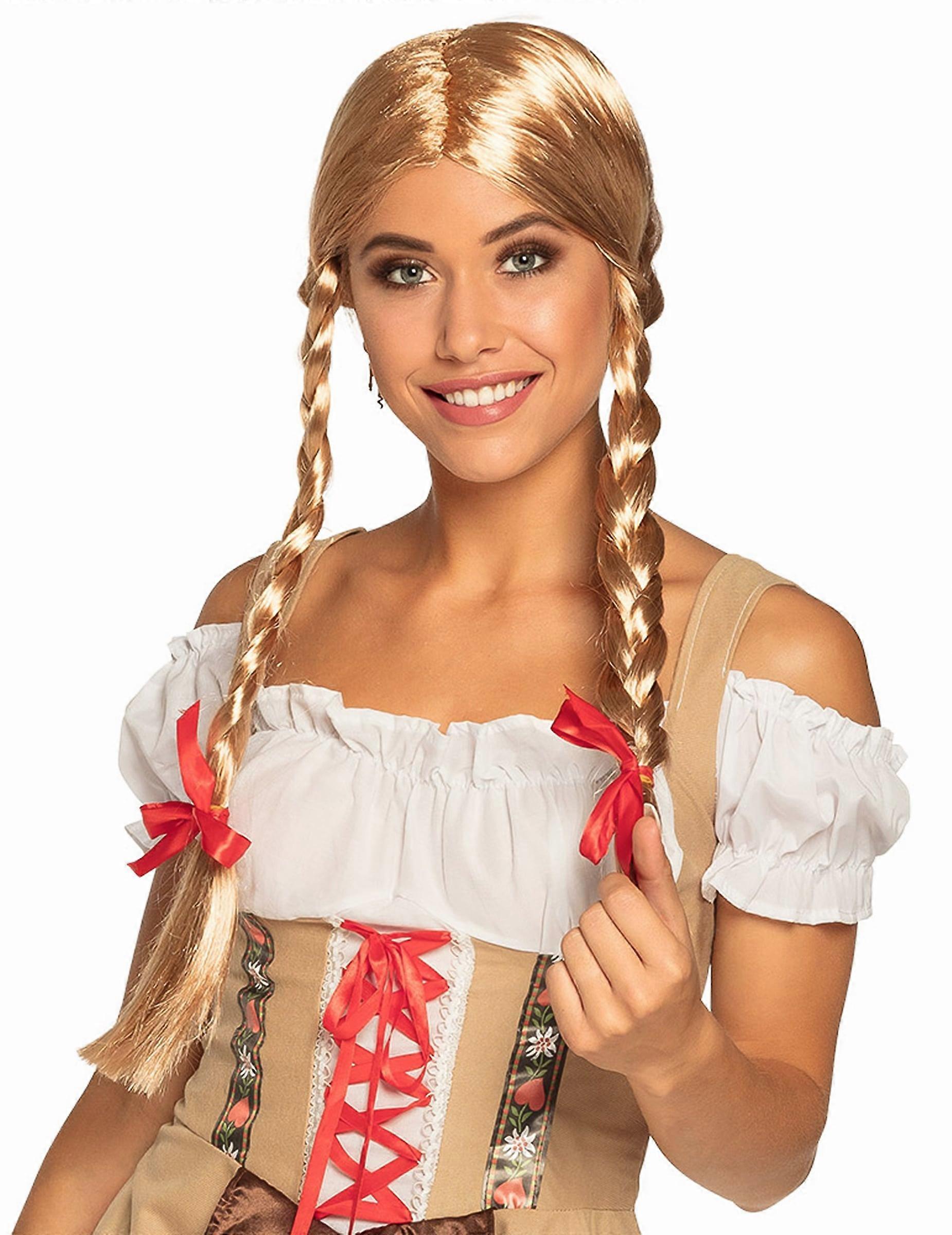 Blonde braided wig for women