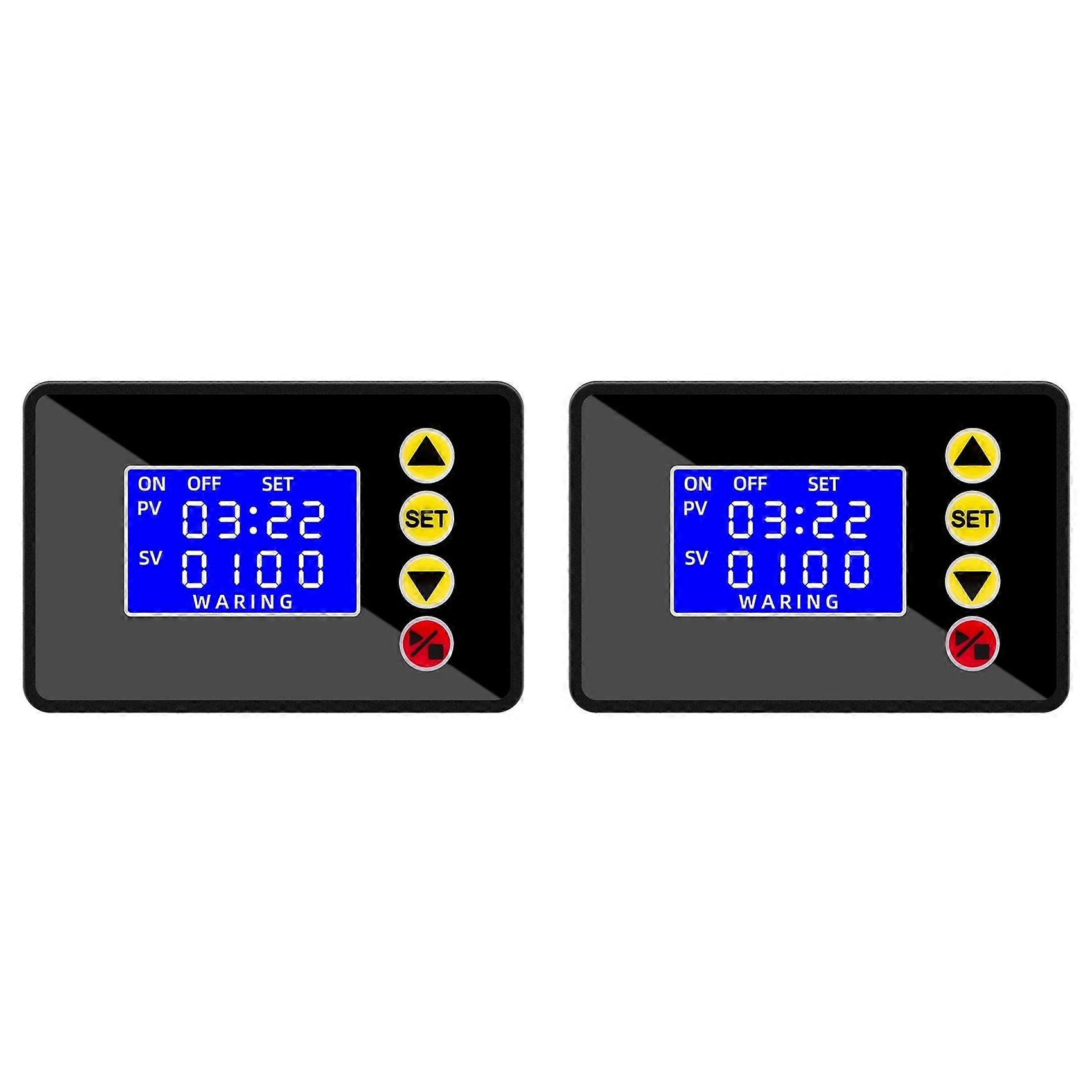 2X Programmable Digital Timer Switch Relay Control Time Controller Delay Relay Cycle Timing on/Off DC 12V