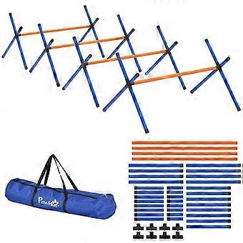Agility Set for Dogs, 4-piece agility equipment with hurdles, carrying bag, height-adjustable training set for small dogs