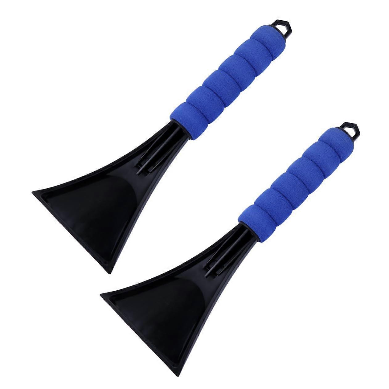Ensemble de 2 pelles à neige pour voiture avec poignée antidérapante en EVA, kit de grattoir à glace pour un déneigement rapide