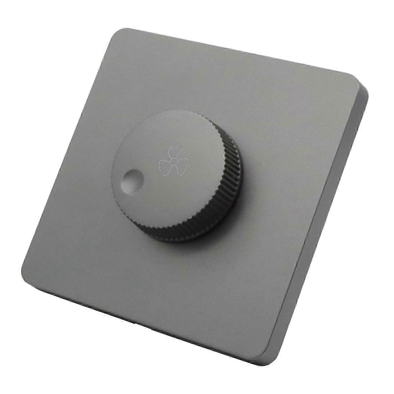 Variable Speed Wall Control Speed Adjuster for Large Ceiling Fan, Dial Knob Control, Simple Installation Without Welding Gray