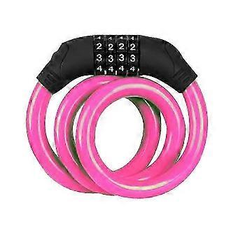 4-stelliges, zurücksetzbares PVC-Kabel-Fahrradschloss