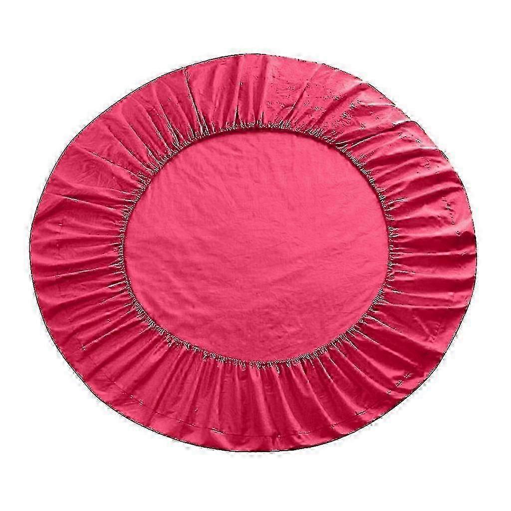 2025 Solid Color Cotton Round Bed Fitted Sheet Cover