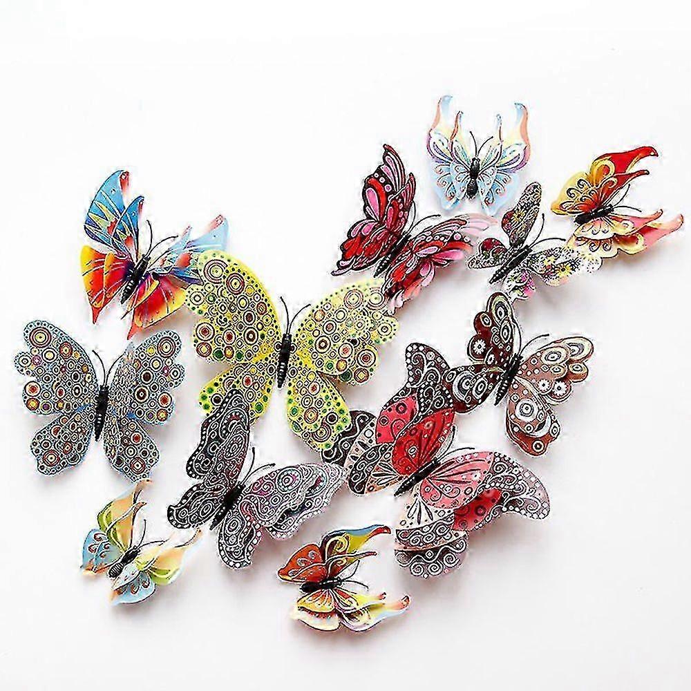 3D Double-Layer Butterfly Fridge Magnets