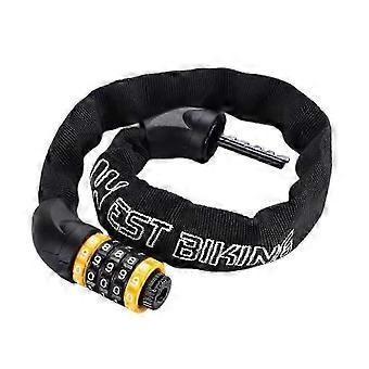 WEST BIKING Bicycle Lock 65CM Multi-Length Bike Chain Lock Motorcycle Ebike Cycing 5-Digit Password Anti-Theft Safety Lock xt919