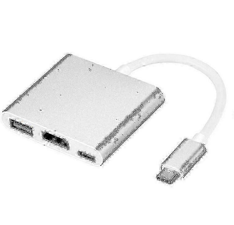 Multiport adapter 1 piece silver