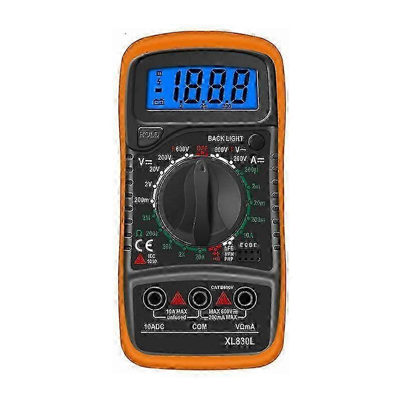 Digital Multimeter with LCD Display for Measuring Voltage Current Resistance Continuity AC DC