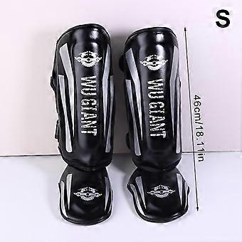 1 paar kickboks scheenbeschermers, Muay Thai, Sanda, Wushu, beenbeschermers, Taekwondo, MMA, enkelbeschermers