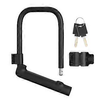 WEST BIKING Bike Lock U Lock Heavy Duty Bicycle Motorcycle Anti Theft Lock with 2 Keys & Lock Holder for Bike