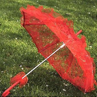 60Cm Women Ladies Cotton Lace Parasol Umbrella Bridal Wedding Party Handmade