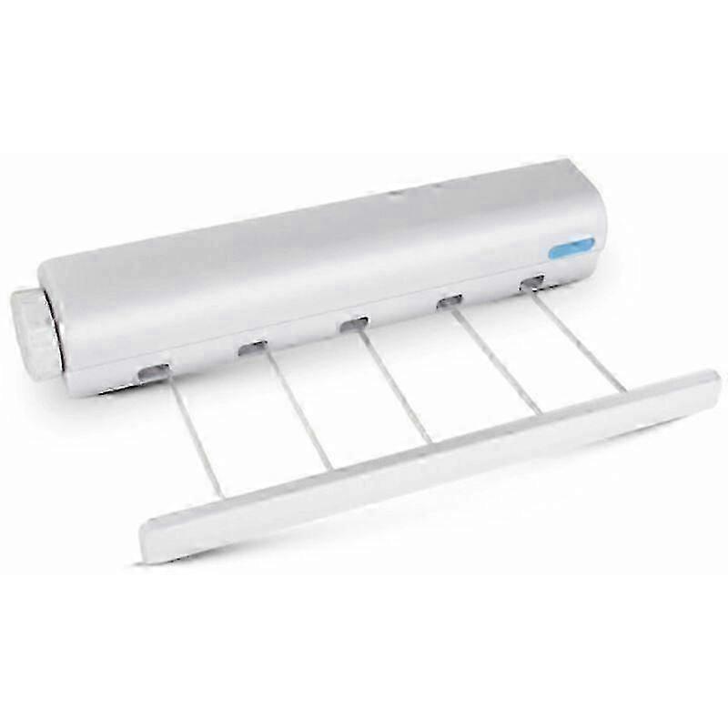 Wall drying rack - 3.75m drying length - white - plastic - with five ropes - can be hung PD