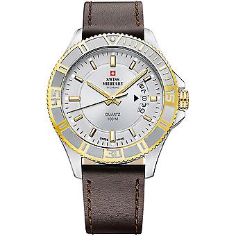 Schweizer Militär Schweizer Quarz Analog Man Uhr mit Kuhfell Armband SM34041.06