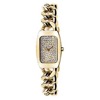 V & l don't forget the hour watch for Women Analog Quartz with stainless steel bracelet plated in gold VL052202