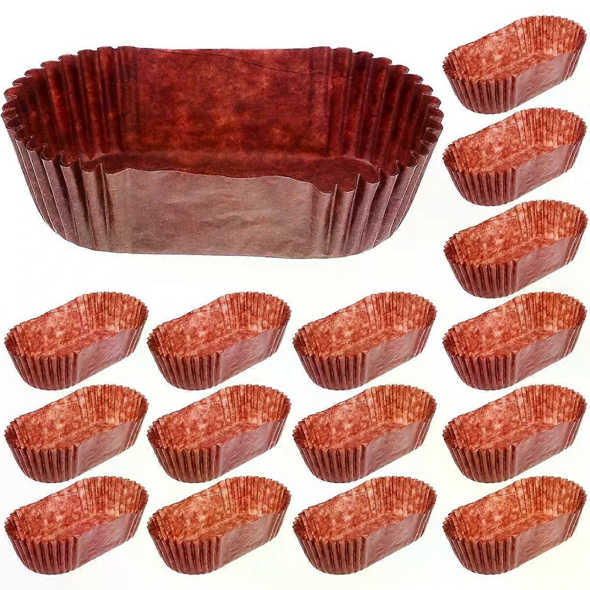1000pcs Oval Cake Paper Cups Grease Proof Boat Shape Baking