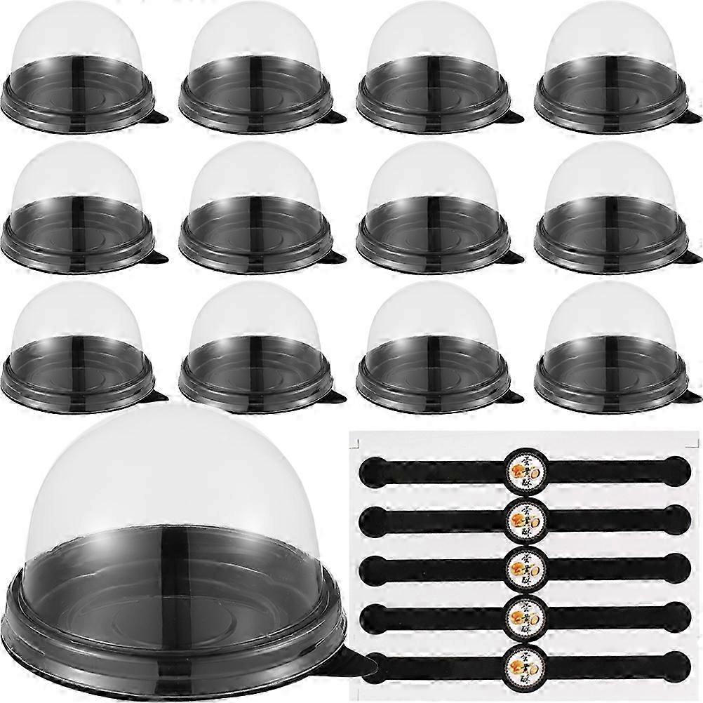 Egg Yolk Packaging Box Mousse Boxes compatible with Storage 50Sets Black