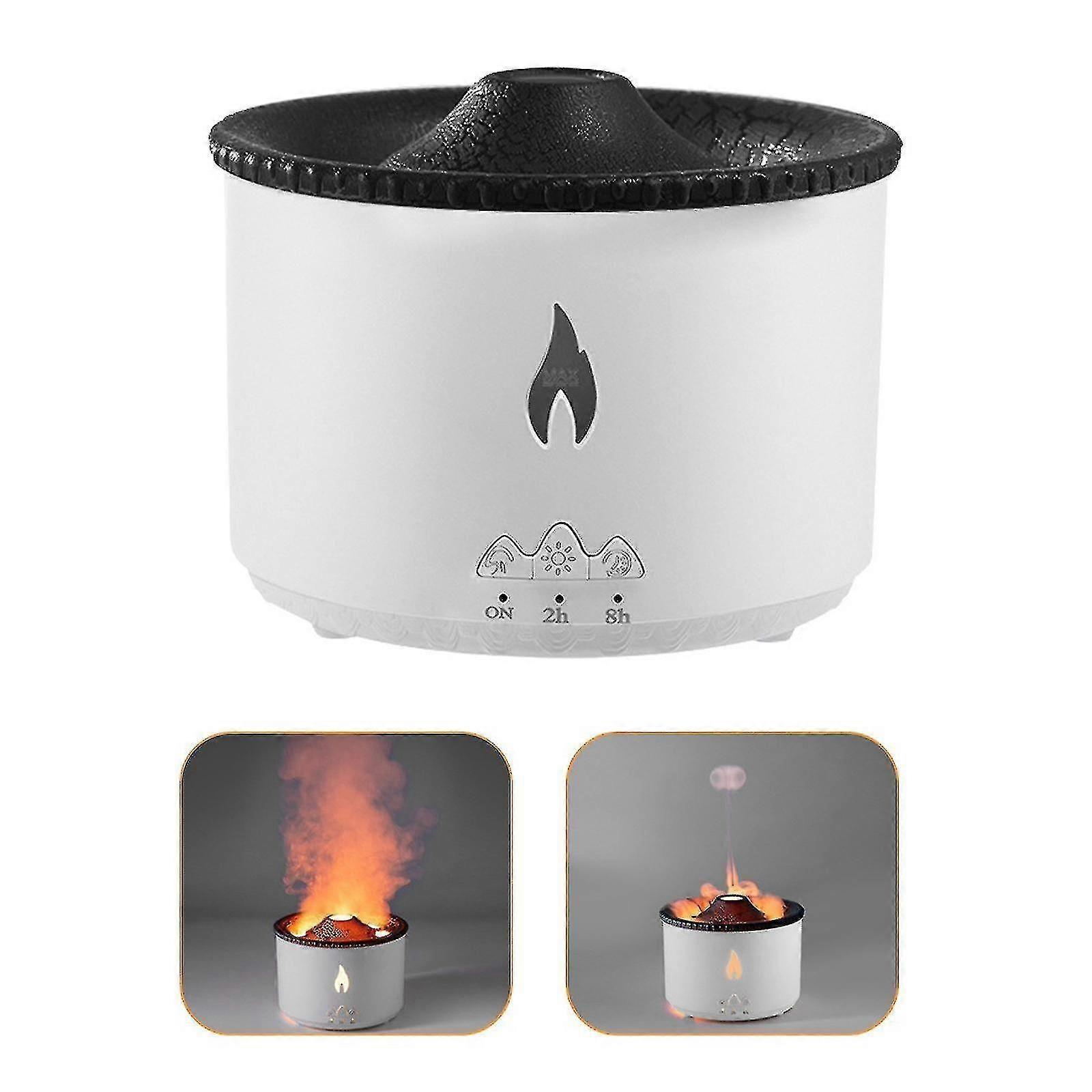 360ml Flame Diffuser Humidifier, Ultrasonic Volcano Aromatherapy Diffuser 2 Mode Essential Oil