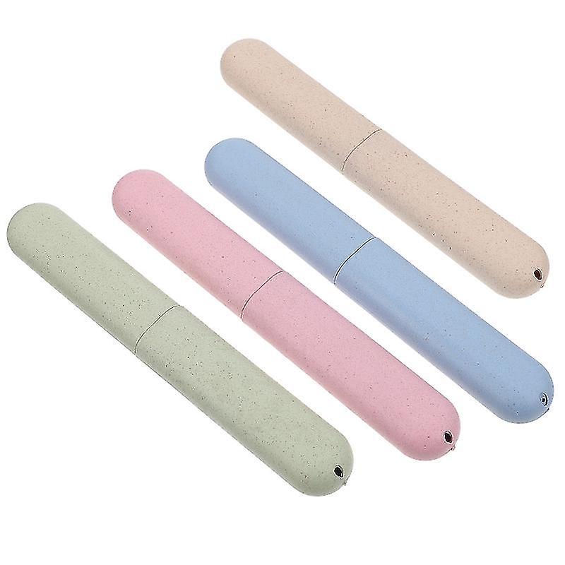 20.5X3x2cm Assorted Color Toothbrush Holders 4pcs Travel Portable Toothbrush Organizers Toothpaste H