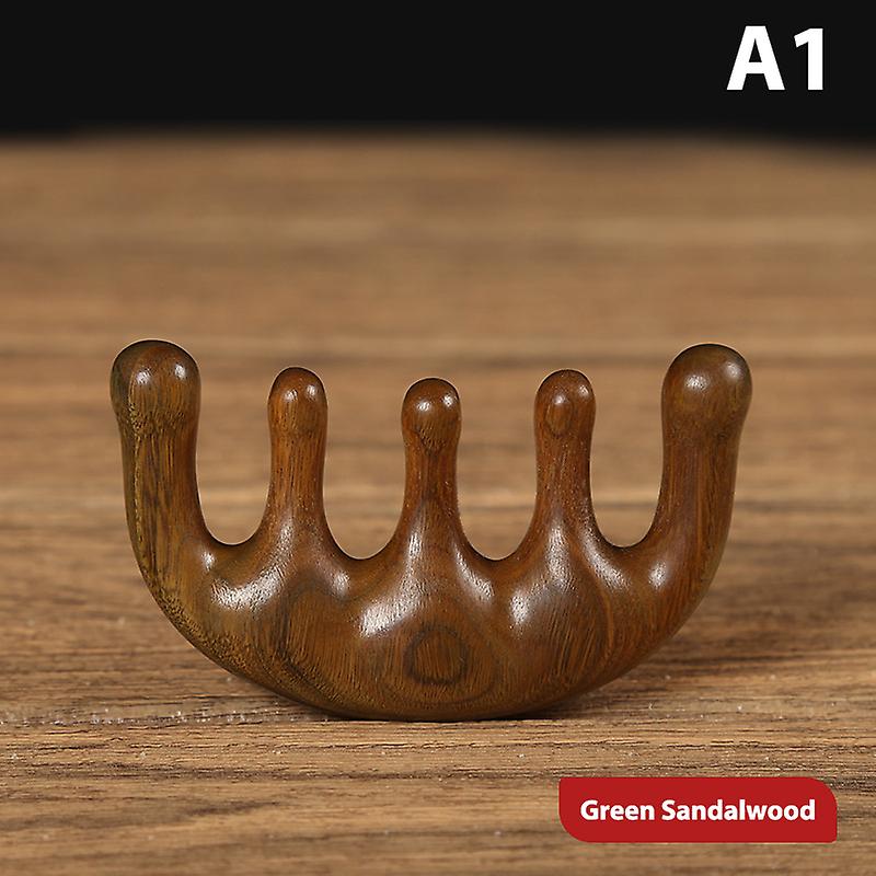 Holzkamm Aus Ebenholz – Breite Zähne, Für Kopf- & Brustmassage, 10x5 Cm, Handpoliert