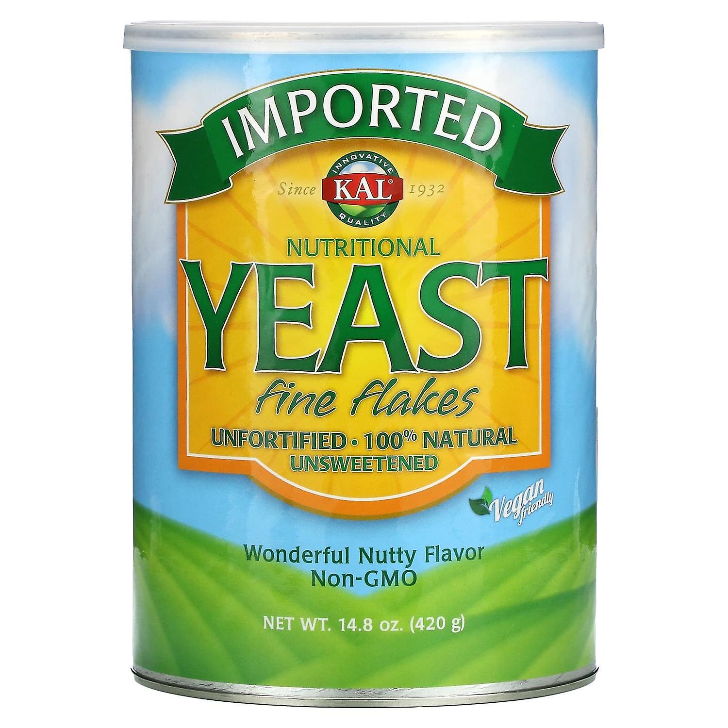 KAL, Imported Nutritional Yeast, Fine Flakes, 14.8 oz (420 g)
