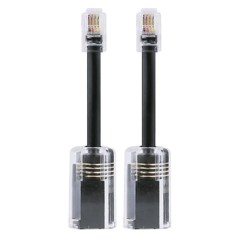 Black Telephone Cord Detanglers Universal Anti tangle 360° Rotating L line Coil