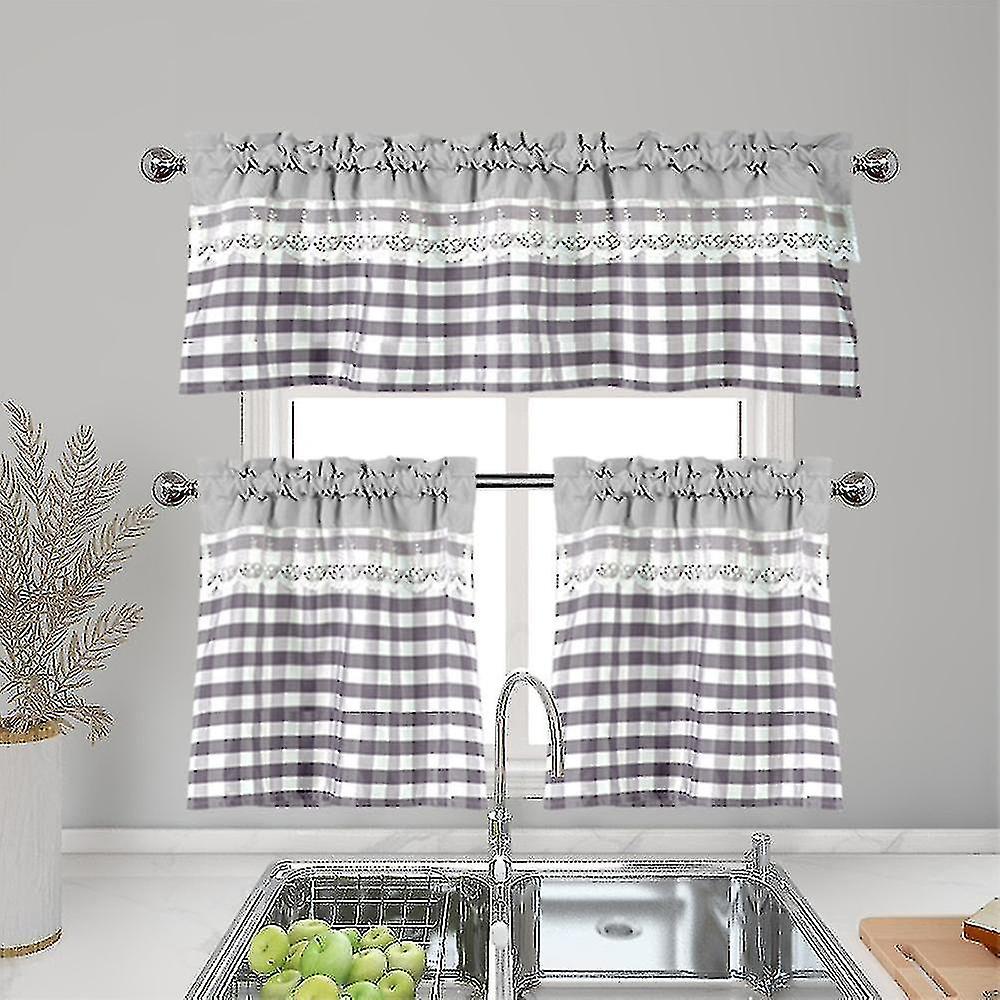 Kitchen Curtains Decor Window Curtain Luxury Cafe Valance Topper Drapes
