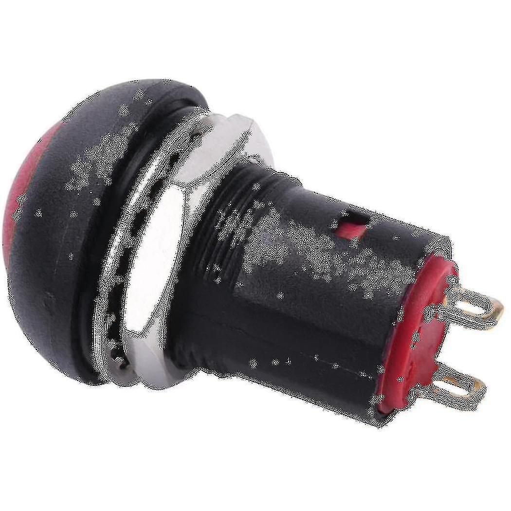 On-off Latching Waterproof 12mm Push Button Switch Spst 2a Ip67, Red