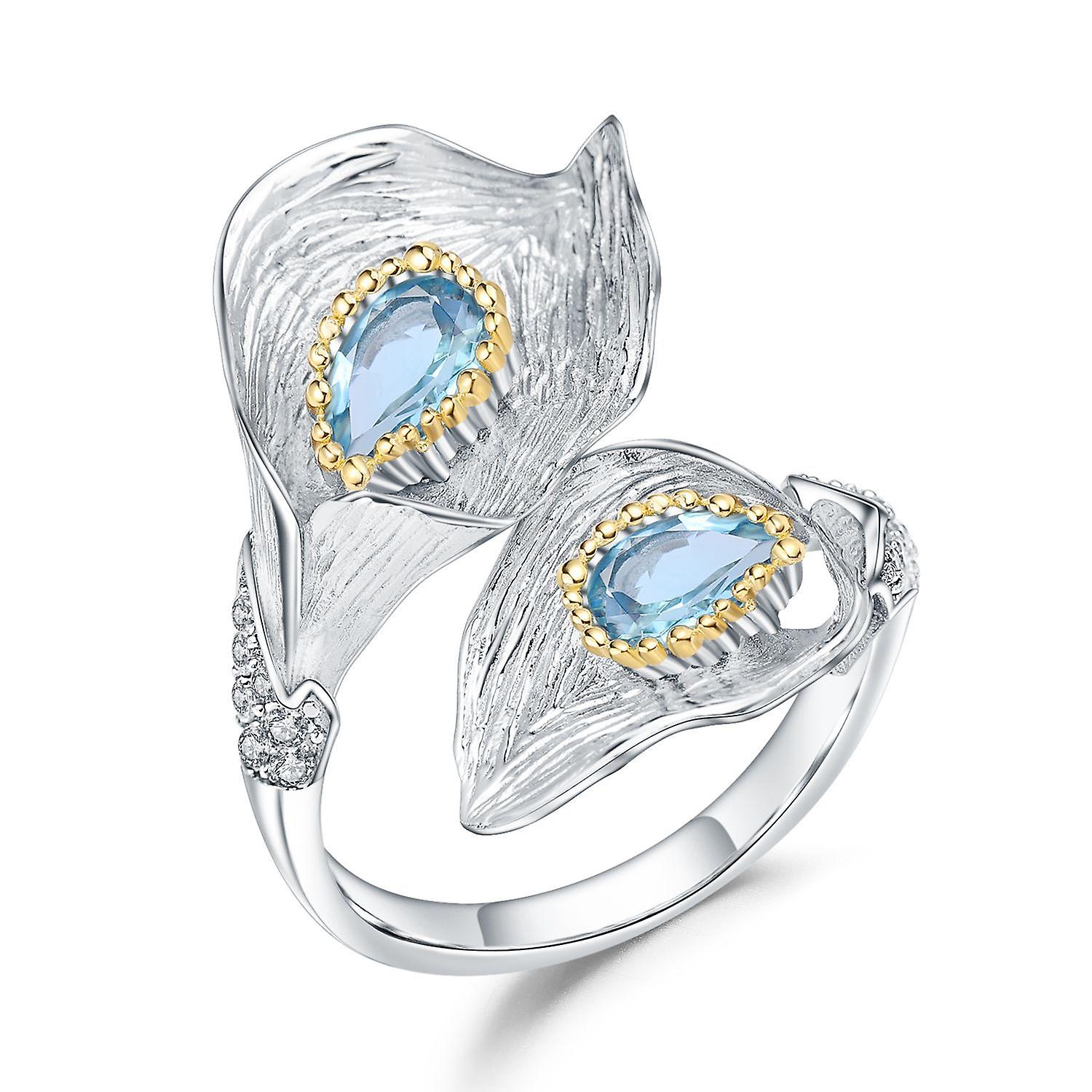 Vintage Natural Precious Stones Adjustable Ring