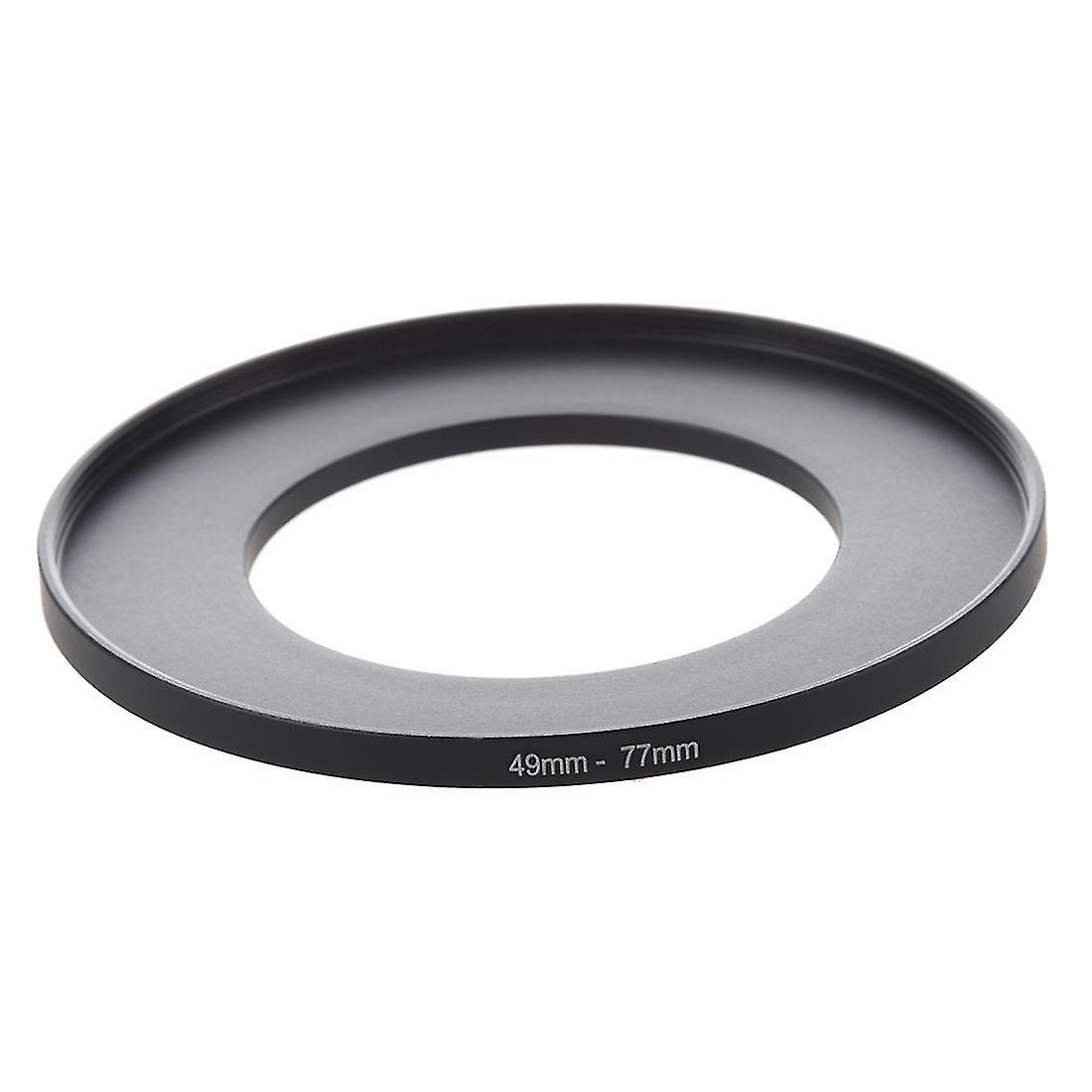 Camera Lens Filter Step Up Ring 49mm-77mm Adapter Black