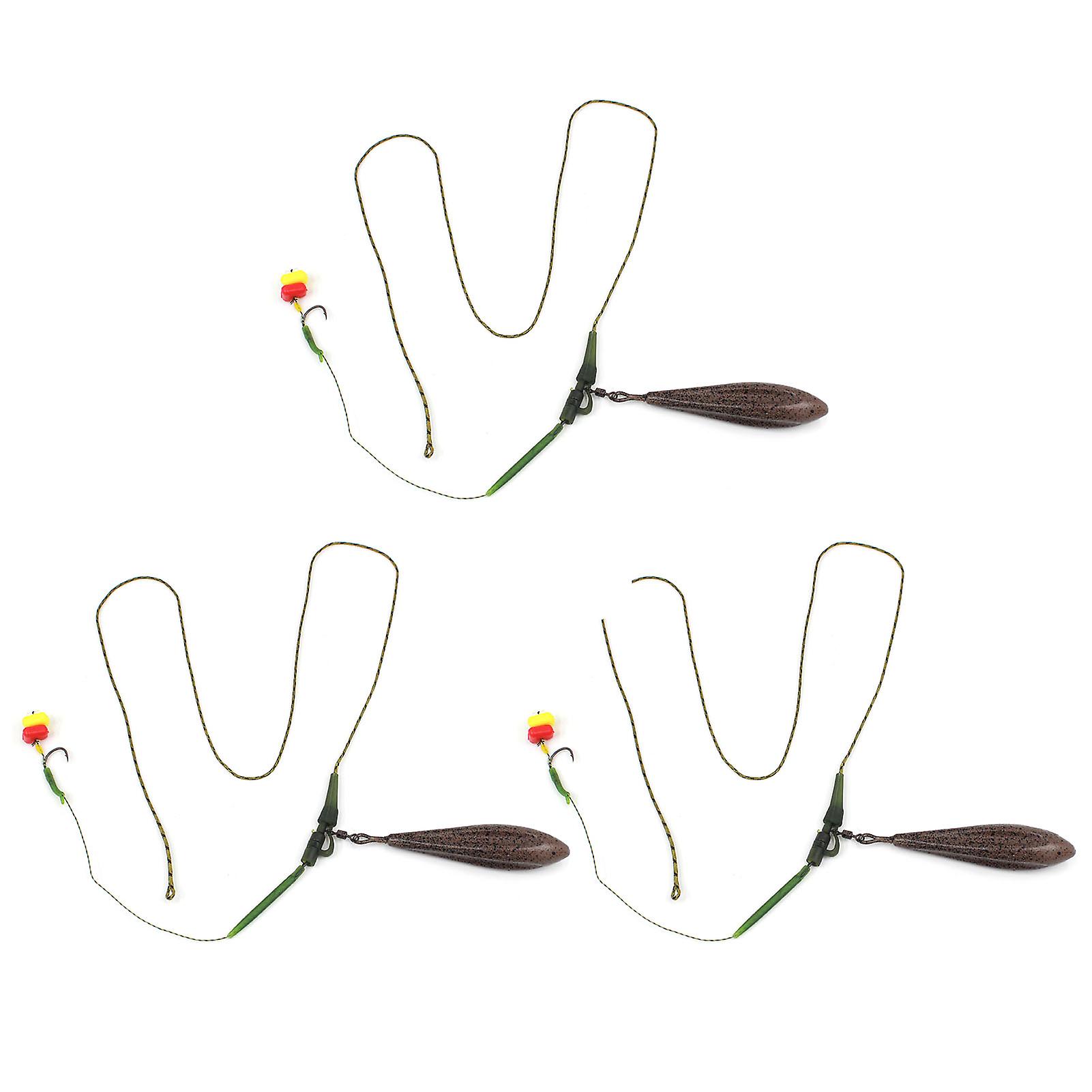 3 Pack Carp Fishing Inline Rig Set