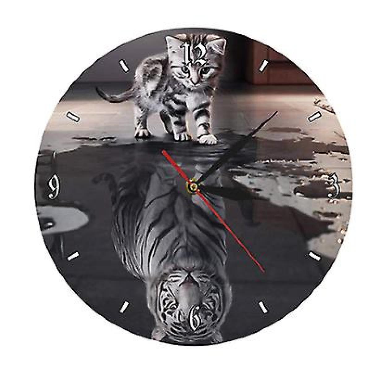 3d animation acrylic house wall art deco clock