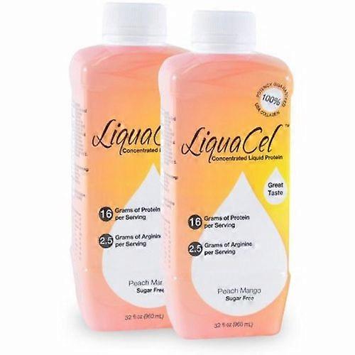 Global Health Products In Oral Protein Supplement LiquaCel Peach Mango Flavor 32 oz. Container Bottle Ready to Use, Count of 6 (Pack of 1)