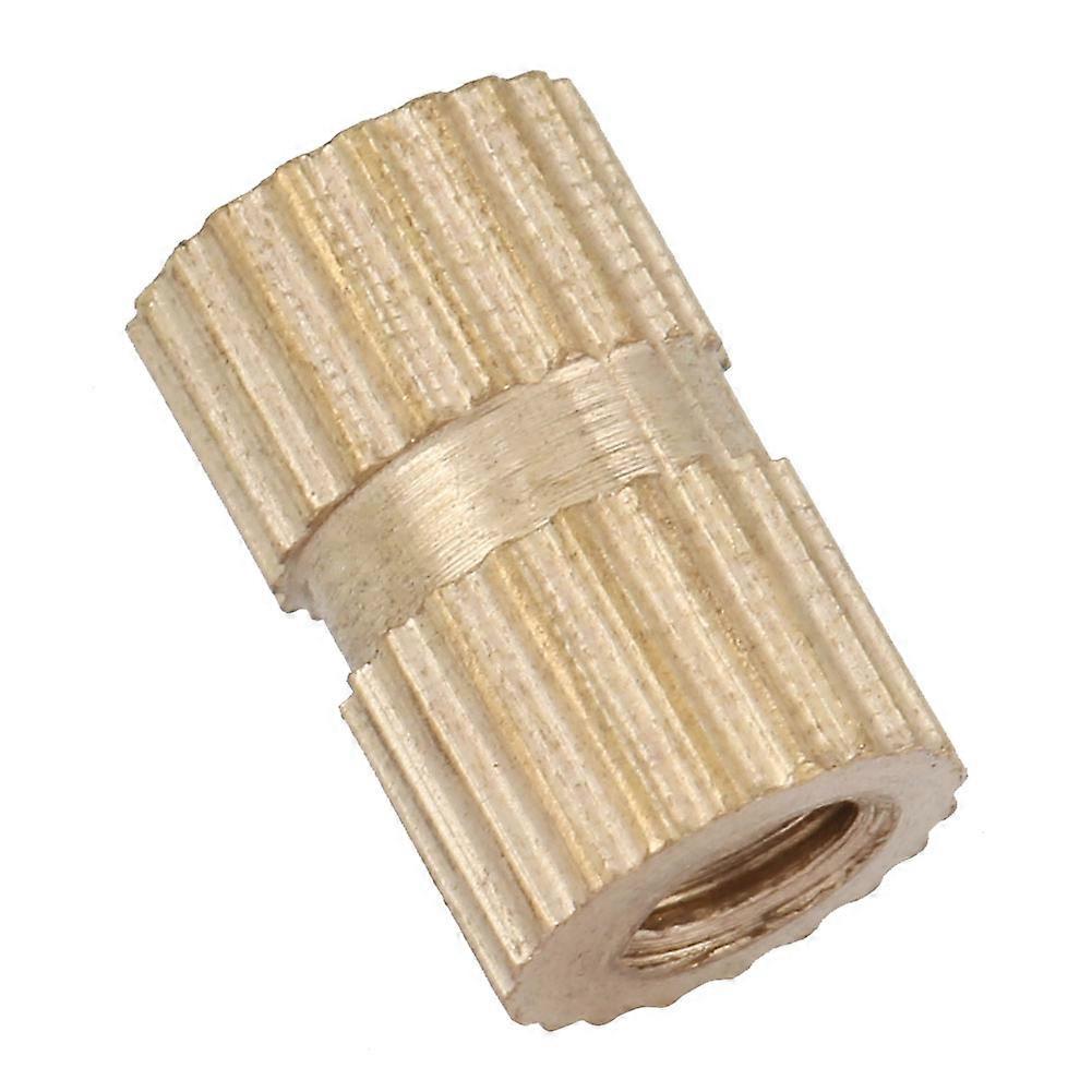 M4 Brass Cylinder Knurled Round Molded in Insert Embedded Nuts (M4*8*6.3; 20pcs)