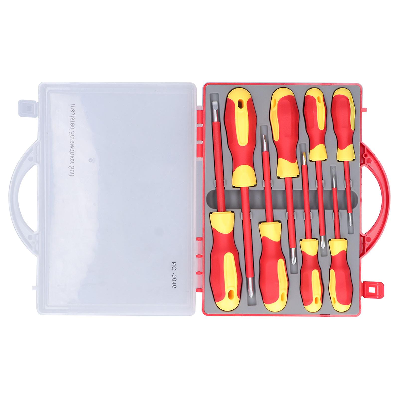 8Pcs Screwdriver Kit Metric PressureResistant Insulated Maintenance Tool Set for Electrician
