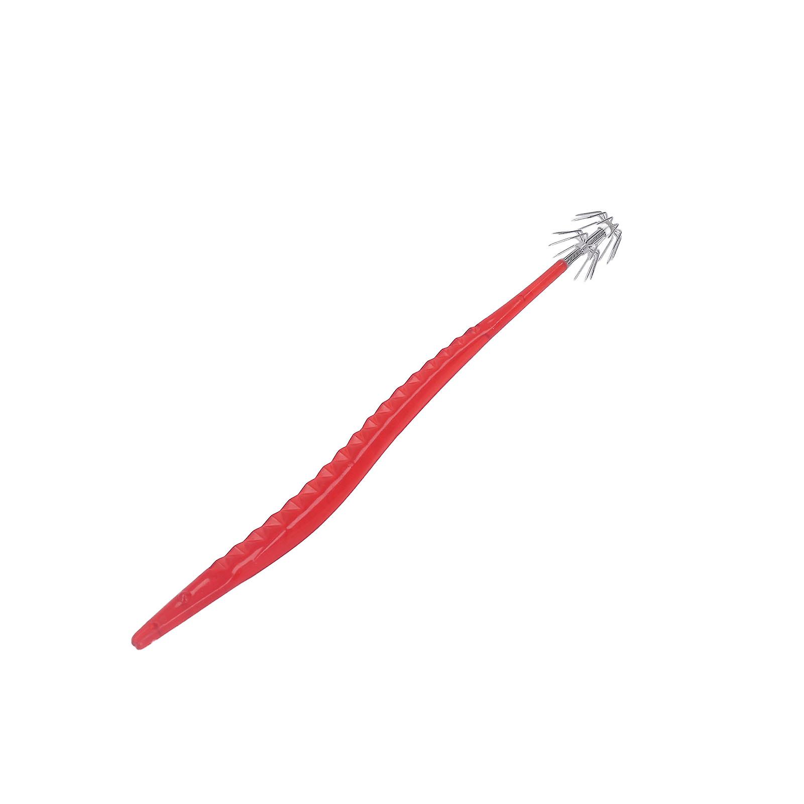 10PCS Double Layer Red Squid Hooks Long Handle Stainless Steel